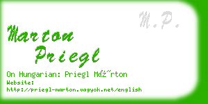 marton priegl business card